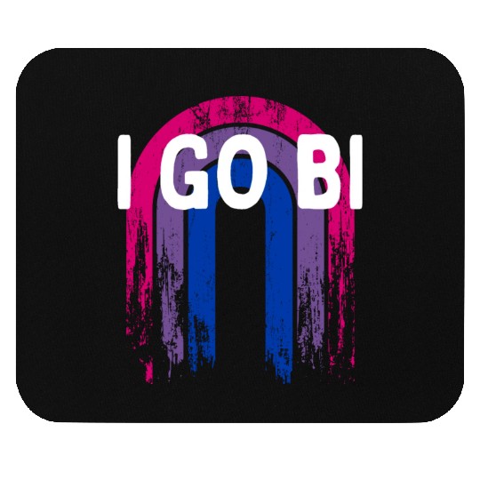 I Go Bi Bisexual LGBTQ Bi Pride LGBT Sayings Mouse Pads