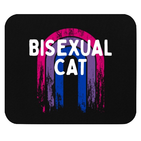Bisexual Cat Bi LGBTQ Bi Pride LGBT Funny Animal Mouse Pads