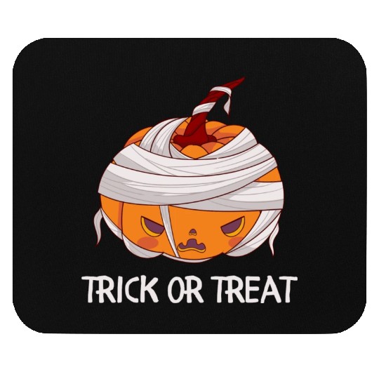 Trick or treat angry pumpkin Mouse Pads