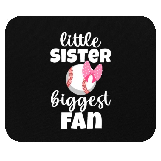Little Sister Biggest Fan, Baseball Mouse Pads