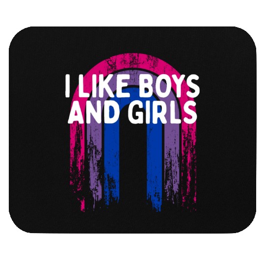 I Like Boys and Girls Bisexual LGBTQ Bi Pride Mouse Pads