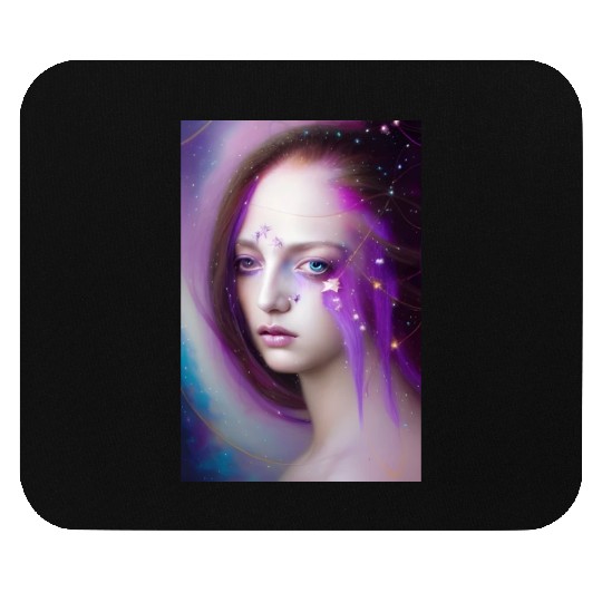 The Purple Haired Woman Mouse Pads