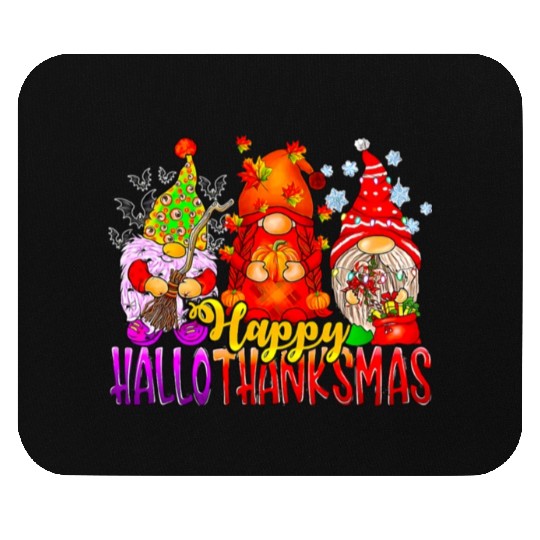 Happy Hallothanksmas Gnomes Lover Halloween Mouse Pads
