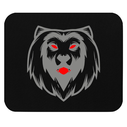 Lion Funny Halloween scary Mouse Pads Phantom