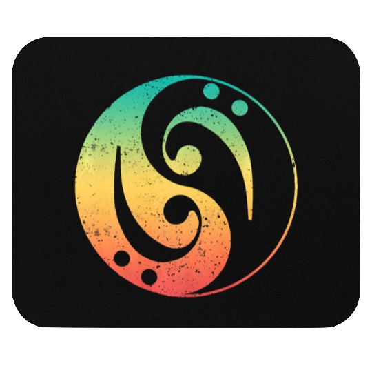 Ying Yang Bass Guitar Player Mouse Pads