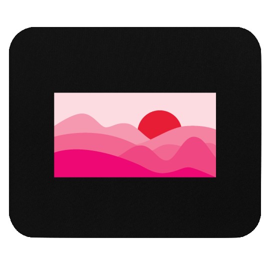 Minimalist Sun Mulberry Pink Mouse Pads