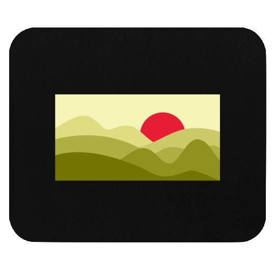 Minimalist Sun Lime Green Mouse Pads