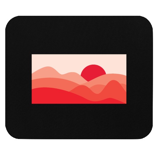 Minimalist Sun Red Mouse Pads