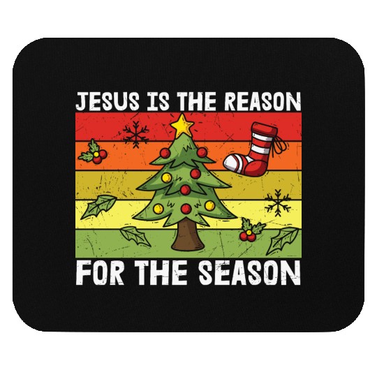 jesus is the reason for the season xmas christmas Mouse Pads