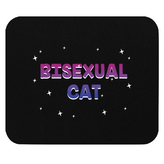 Bisexual Cat Bi LGBTQ Bi Pride LGBT Funny Animal Mouse Pads