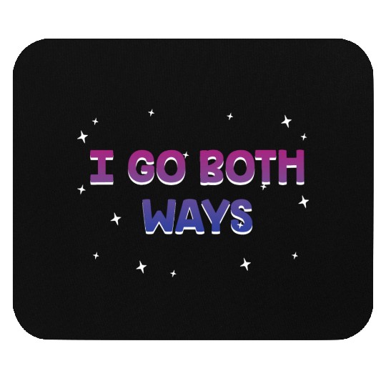 I Go Both Ways Bisexual LGBTQ Bi Pride Pun Asexual Mouse Pads