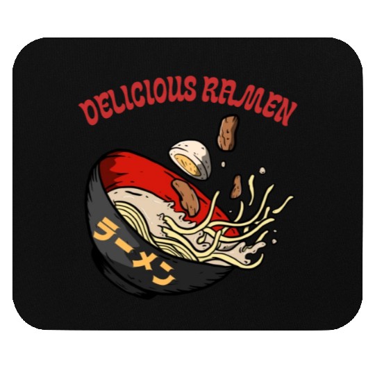 Ramen Mushroom Crossword-japanese noodles Mouse Pads
