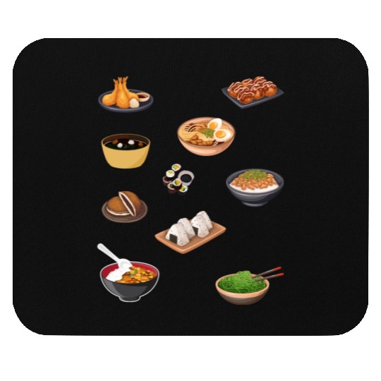 Japanese Ramen Cool Pack,Ramen Mushroom Crossword- Mouse Pads