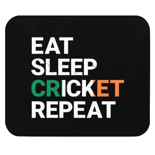 Eat Sleep Cricket Repeat Ireland Flag Sports Gift Mouse Pads
