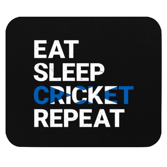 Eat Sleep Cricket Repeat Scotland Flag Sports Gift Mouse Pads