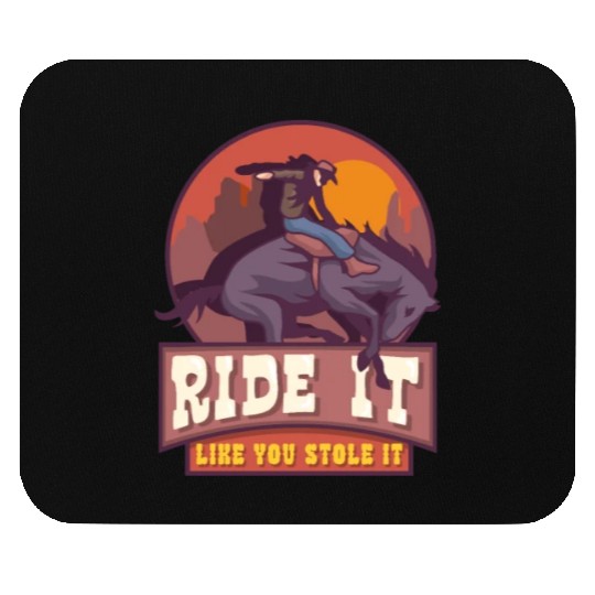 Rodeo Bull Riding Livestock Show Farmer Cattle Mouse Pads
