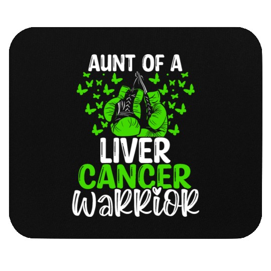 Liver Cancer Awareness Aunt Nephew Niece Mouse Pads