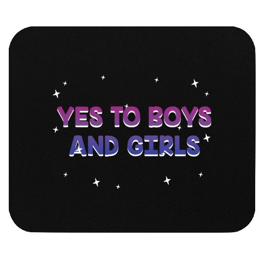 Yes to Boys and Girls Bisexual LGBTQ Bi Pride Mouse Pads