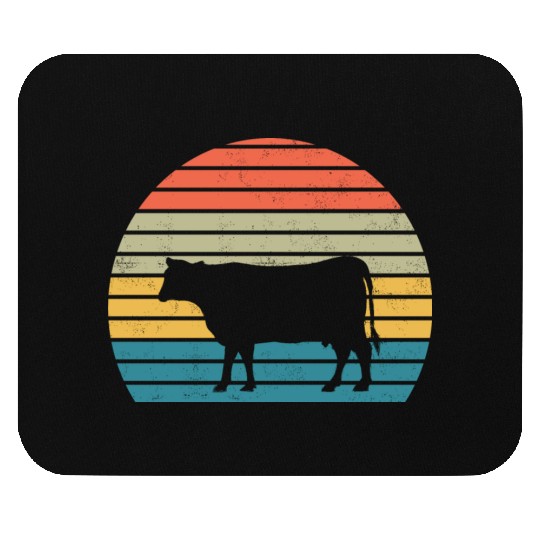 Cow Lover Farmer Retro Vintage Farm Animal Mouse Pads