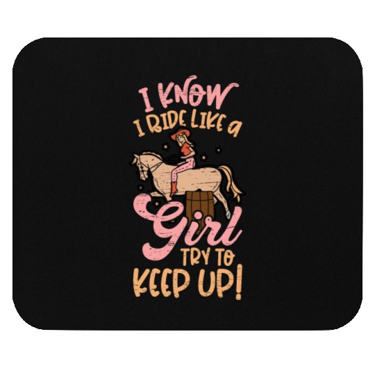 Barrel Racing Rodeo Equestrian Horse Barrel Racer Mouse Pads