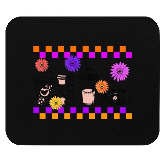 Halloween Mouse Pads, Cute Halloween Coffee Latte