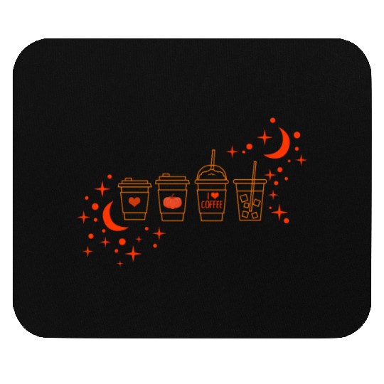 Halloween Mouse Pads, Cute Halloween Coffee Latte