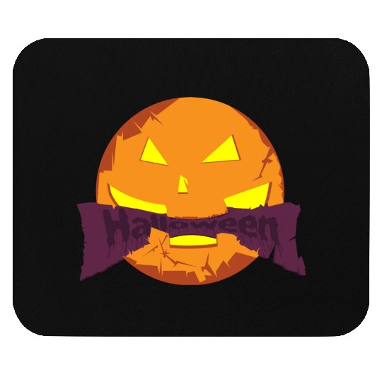 Ikon haloween kartun warna orange Mouse Pads