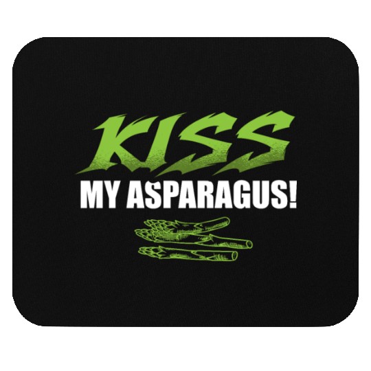 Kiss My Asparagus Lover Vegetarian Vegetable Vegan Mouse Pads
