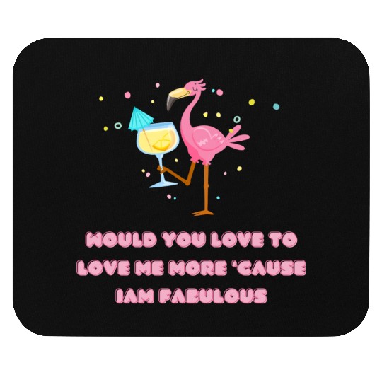 Flamingo love Mouse Pads