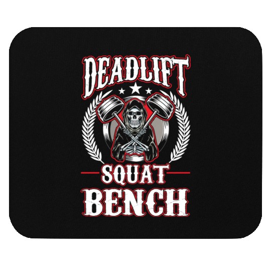 Gym Workout Squat Bench Deadlift Grim Reaper Mouse Pads