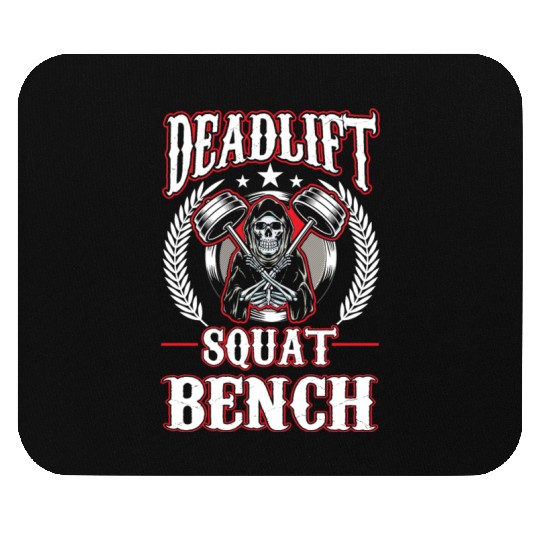 Gym Workout Squat Bench Deadlift Grim Reaper Mouse Pads