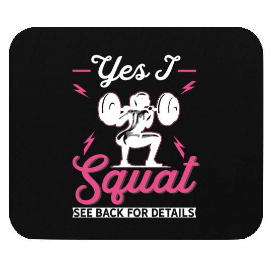 Squat Workout Women Weightlifting Gym Mouse Pads