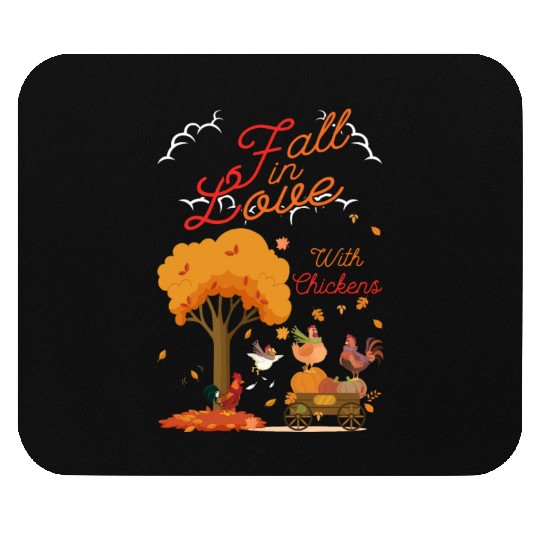 Women Fall Chicken Lover Autumn Mouse Pads