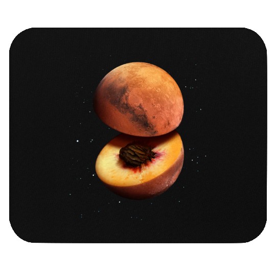 Funny Peach Mars Planet Mouse Pads