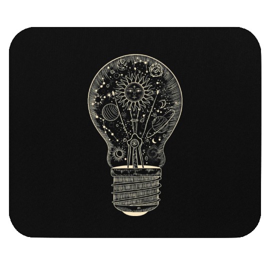 Astronomy Universe Planets Light Bulb Mouse Pads
