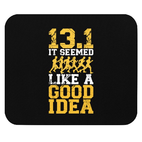 Running Runner Half Marathon Half Mouse Pads