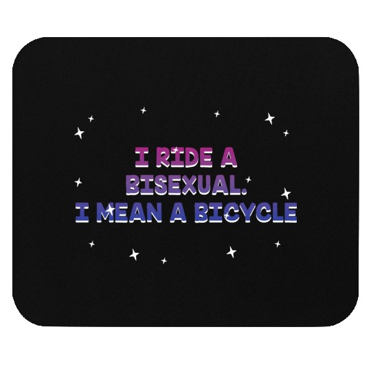 I Ride a Bisexual Bicycle Pun Bi Pride Joke LGBTQ Mouse Pads