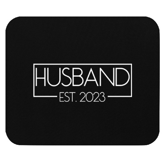 Husband Est. 2023 Matching Couple Newlywed Married Mouse Pads