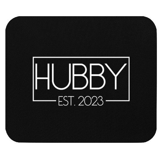Hubby Est. 2023 Matching Couple Newlywed Marriedma Mouse Pads