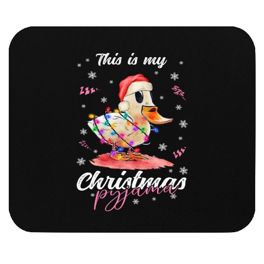 Winter Christmas Pyjama Duck Mouse Pads