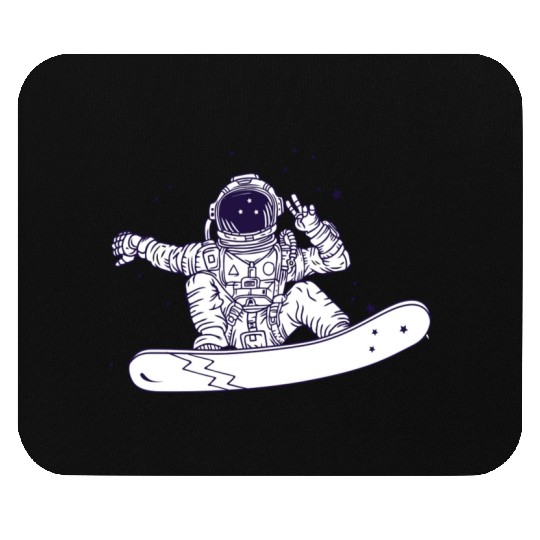 Snowboarding Astronaut Mouse Pads