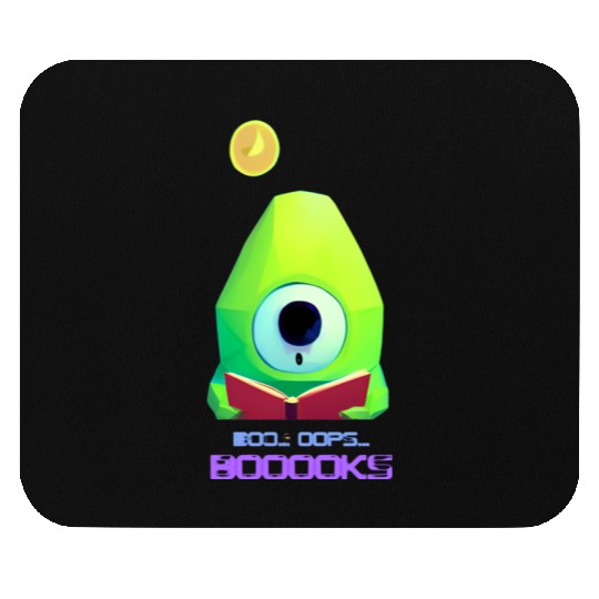 Cute Ghost Book Reading Teacher Funny Halloween Mouse Pads