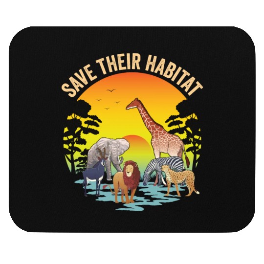 African Animal Rights Safari Lover Mouse Pads