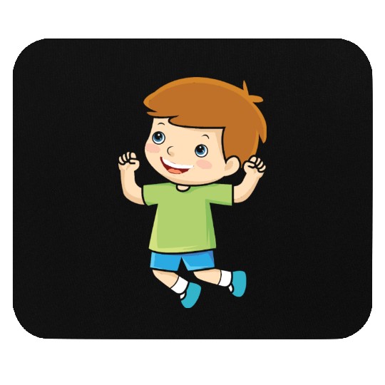 boy jumps school enrollment joy kindergarten boys Mouse Pads