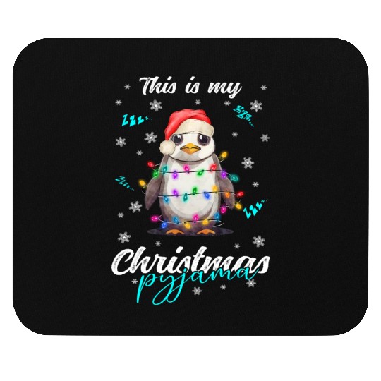 Winter Christmas Pyjama Penguin Mouse Pads