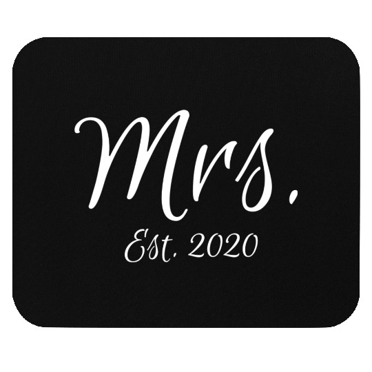 Matching Script Mr & Mrs Bridal Bride Mrs Est 2020 Mouse Pads