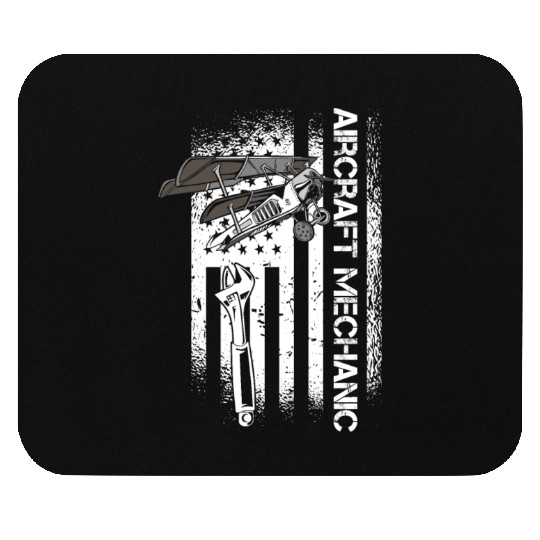 Aircraft Mechanic Us Flag Mouse Pads