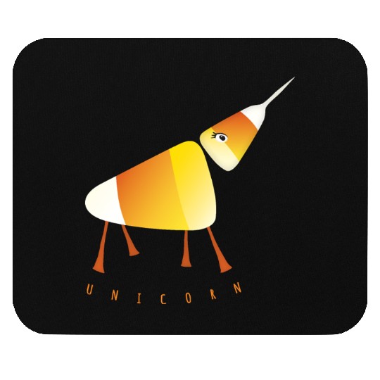 UNICORN Funny Candy Corn Halloween Mouse Pads