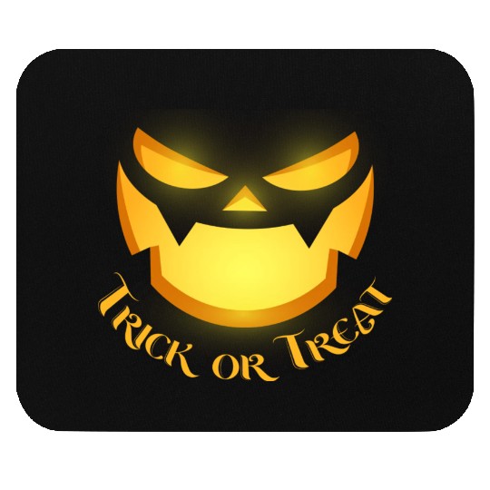 pumpkin horror face Mouse Pads