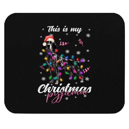 Winter Christmas Pyjama German Shorthair Mouse Pads